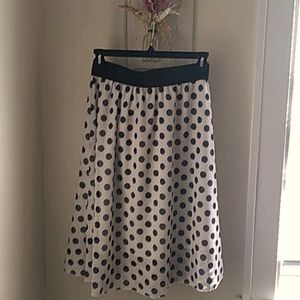 LuLaRoe Black & White Polkadot Skirt.